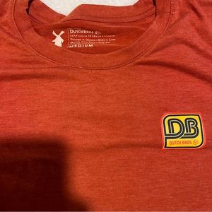 dutch bros a better world orange shirt